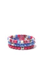 Matchesfashion.com Isabel Marant - Set Of Three Beaded Bracelets - Womens - Pink Multi