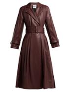 Koché Belted Faux-leather Trench Coat