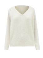 Nili Lotan - Rachelle V-neck Cashmere-blend Sweater - Womens - Ivory