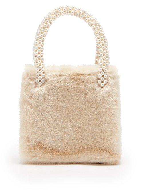 Matchesfashion.com Shrimps - Una Faux Fur Bag - Womens - White