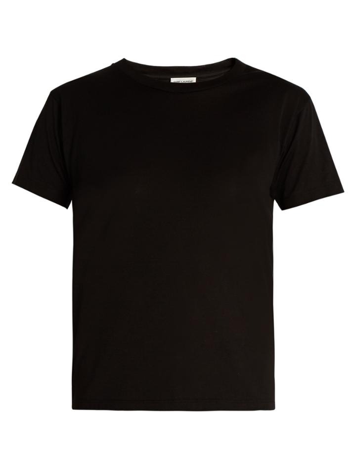 Saint Laurent Boyfriend-fit Cotton-jersey T-shirt