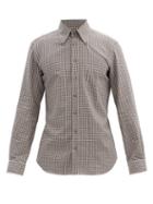 Matchesfashion.com Thom Sweeney - Check Cotton-twill Shirt - Mens - Brown