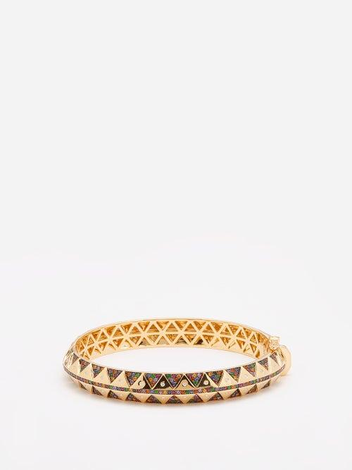 Harwell Godfrey - Chubby Talisman Sapphire & 18kt Gold Bangle - Womens - Yellow Gold