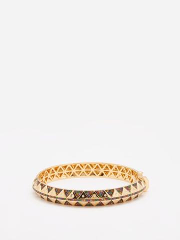 Harwell Godfrey - Chubby Talisman Sapphire & 18kt Gold Bangle - Womens - Yellow Gold
