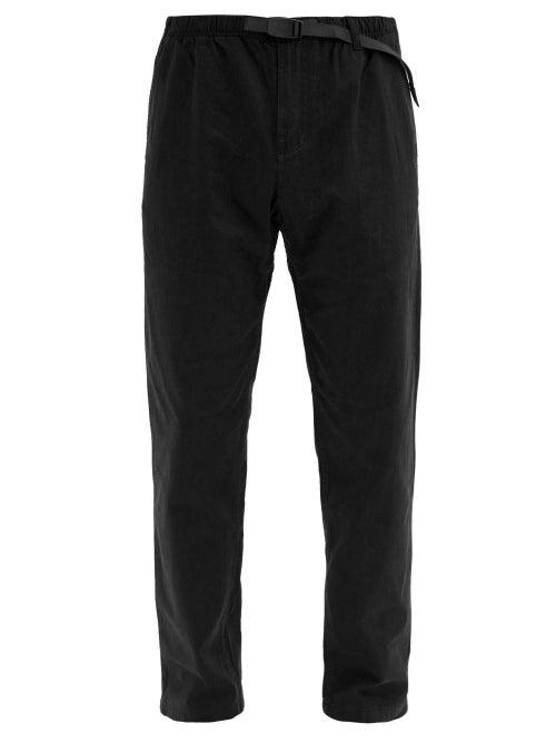 Matchesfashion.com Gramicci - Gramicci Belted Cotton Straight-leg Trousers - Mens - Black