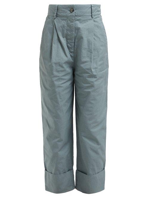 Matchesfashion.com Acne Studios - Phaedra Tapered Cotton Chino Trousers - Womens - Green