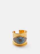 Begm Khan - Nazar 24kt Gold-plated Ear Cuff - Womens - Turquoise
