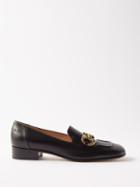 Gucci - Horsebit Leather Loafers - Womens - Black
