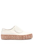 Matchesfashion.com Primury - Paper Planes Slip On Leather Trainers - Womens - Pink White
