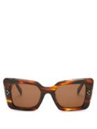 Matchesfashion.com Celine Eyewear - Rectangular Tortoiseshell-acetate Sunglasses - Womens - Tortoiseshell