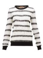 Matchesfashion.com No. 21 - Chantilly-lace And Mohair-blend Sweater - Womens - Black White