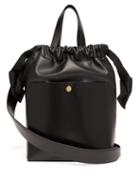 Matchesfashion.com Sophie Hulme - Knot Leather Shoulder Bag - Womens - Black