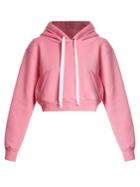 Natasha Zinko Cropped Hooded Cotton-blend Sweatshirt
