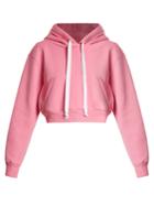 Natasha Zinko Cropped Hooded Cotton-blend Sweatshirt