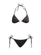 Matchesfashion.com Melissa Odabash - Miami Halterneck Ring Front Bikini - Womens - Black