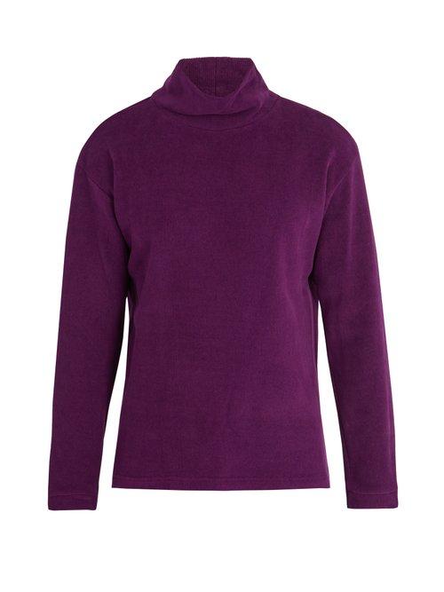 Matchesfashion.com Sies Marjan - Roll Neck Cotton Blend Chenille Sweatshirt - Mens - Purple