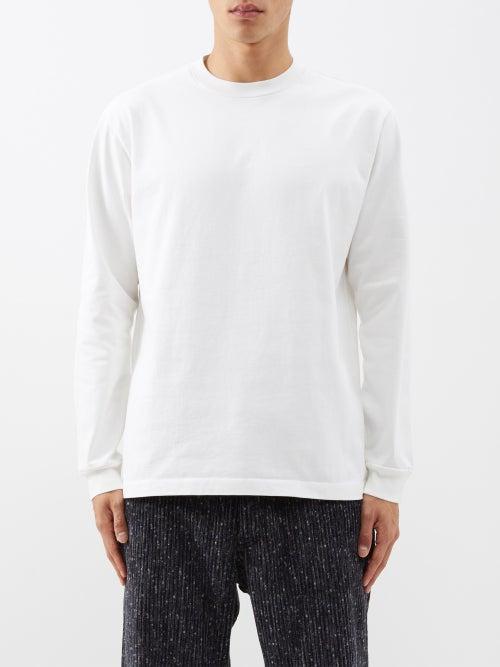 Lady White Co. - Rugby Long-sleeved Cotton-jersey T-shirt - Mens - White