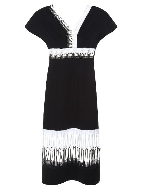 Christopher Kane Loop-lace Short-sleeved Midi Dress