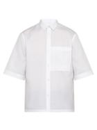 Matchesfashion.com Jil Sander - Silence Short Sleeved Cotton Shirt - Mens - White