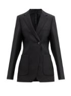 Matchesfashion.com Petar Petrov - Jahna Single-button Silk-blend Jacket - Womens - Black