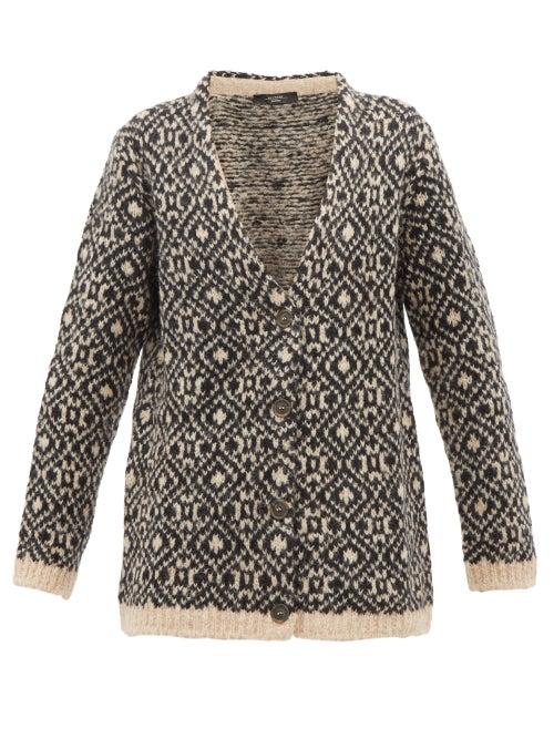 Matchesfashion.com Weekend Max Mara - Muscari Cardigan - Womens - Beige Multi