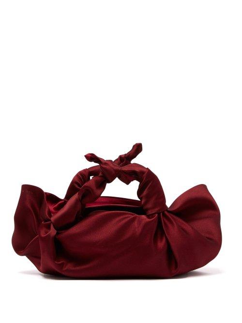 Matchesfashion.com The Row - The Ascot Satin Clutch - Womens - Burgundy