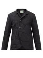 By Walid - Martin City Vintage Wool-twill Patchwork Jacket - Mens - Navy