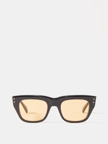 Gucci Eyewear - Square-frame Acetate Sunglasses - Womens - Black Yellow