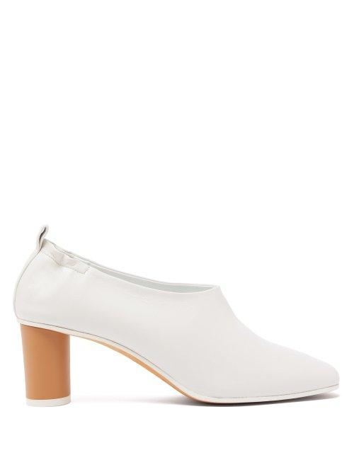 Matchesfashion.com Gray Matters - Micol Leather Pumps - Womens - White