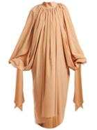 Matchesfashion.com A.w.a.k.e. - Gathered Crepe Dress - Womens - Nude