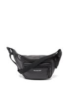 Balenciaga - Explorer Logo-print Leather Cross-body Bag - Mens - Black White