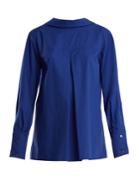 Marni Pleated-front High-neck Cotton Top