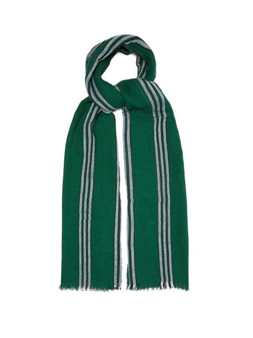 Matchesfashion.com Begg & Co. - Windbreaker Striped Cashmere Blend Scarf - Mens - Green