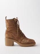 Gianvito Rossi - Foster 45 Suede Ankle Boots - Womens - Brown