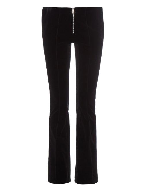 Thomas Tait Zip-front Flared Velvet Trousers