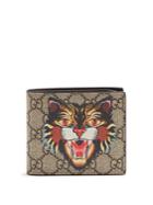 Gucci Gg Supreme Angry Cat-print Leather Wallet
