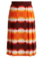 Marco De Vincenzo Graphic-print Pleated Silk Skirt