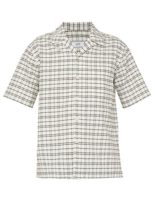 Matchesfashion.com Ami - Checked Cotton Shirt - Mens - Black Multi