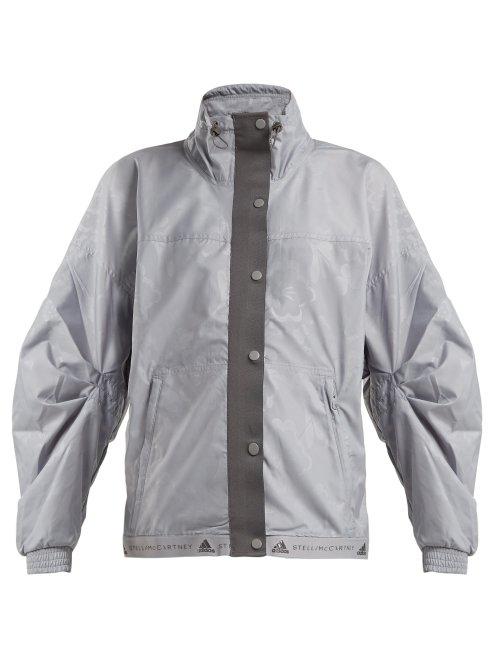 Matchesfashion.com Adidas By Stella Mccartney - Flower Print Wind Jacket - Womens - Grey Multi