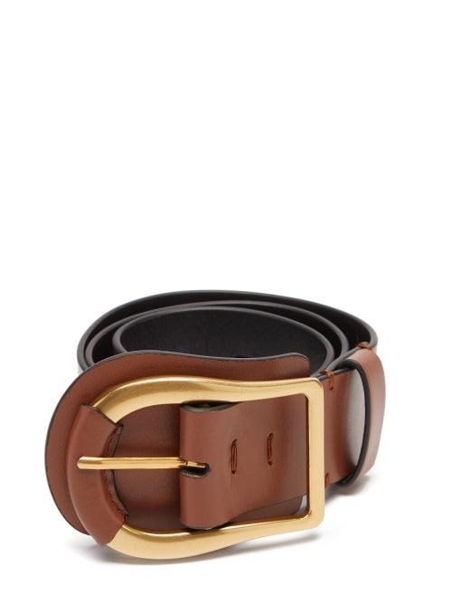 Matchesfashion.com Zimmermann - Horseshoe-buckle Leather Belt - Womens - Brown