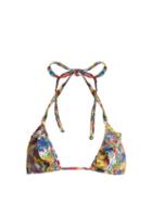Matchesfashion.com Stella Mccartney - Floral Print Triangle Bikini Top - Womens - Multi