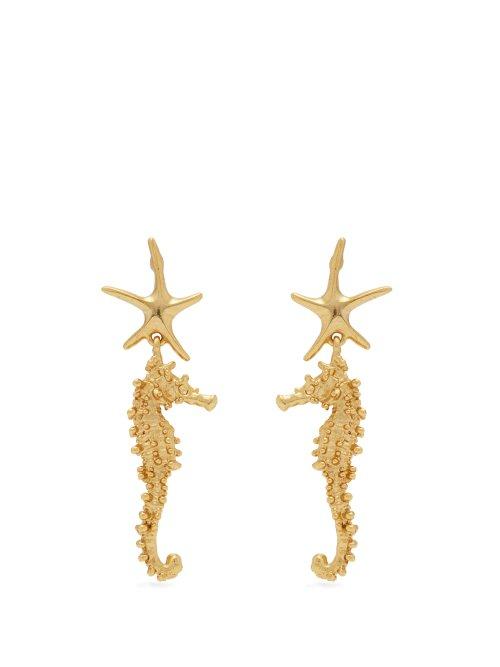 Matchesfashion.com Oscar De La Renta - Starfish Earrings - Womens - Gold