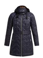 Matchesfashion.com Burberry - Baughton Diamond Quilted Hooded Jacket - Womens - Dark Blue