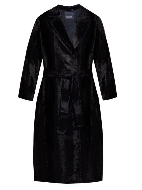 Matchesfashion.com S Max Mara - Ocroma Cotton Blend Coat - Womens - Navy