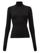 Matchesfashion.com Bottega Veneta - High-neck Crepe Top - Womens - Black