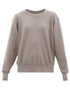 Ladies Rtw Les Tien - Cropped Brushed-back Cotton Hooded Sweatshirt - Womens - Mid Grey