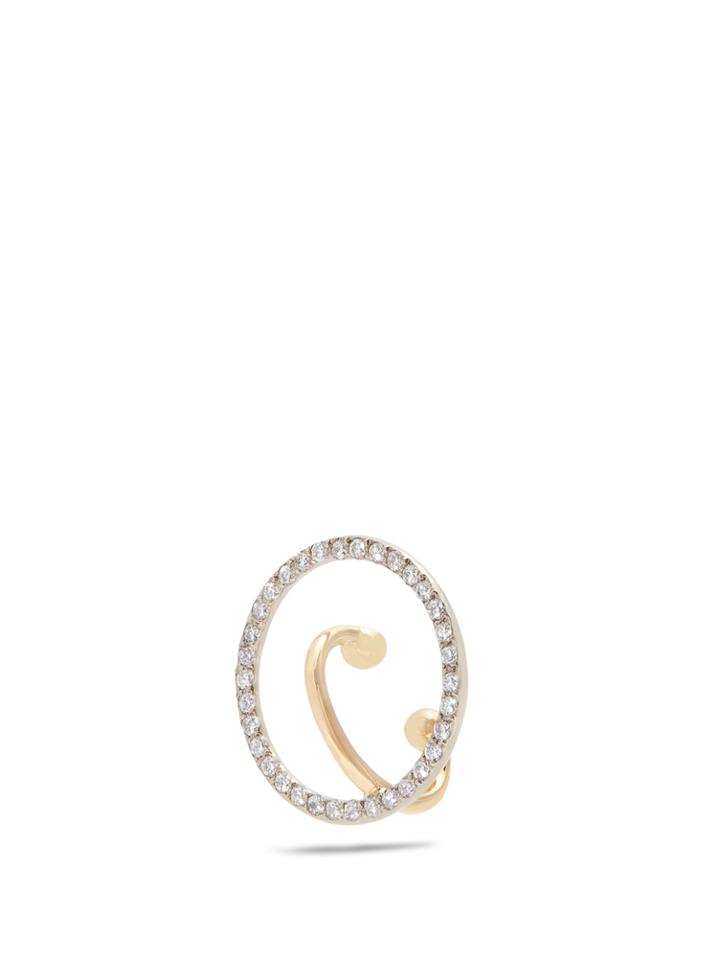 Charlotte Chesnais Fine Jewellery Celeste Diamond & Gold Single Ear Cuff