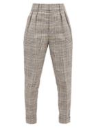 Matchesfashion.com Isabel Marant - Ceyo Checked Slim-fit Trousers - Womens - Grey