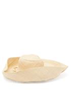 Matchesfashion.com Avenue The Label - L'antico Pleated-brim Straw Hat - Womens - Beige