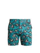 Everest Isles Drauper Explosion Palm-print Swim Shorts